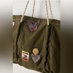 Free people Women's Natural Been There Badge Tote Bag Green Photo 3