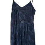 Victoria's Secret Vintage  gold label medium Black floral strappy back slip dress Photo 1