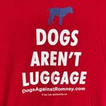 Bella Canvas Bella Dogs Aren't Luggage Dogs Against Romney Red Long Sleeve Shirt Size Large Photo 3