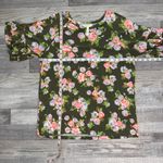 Matilda Jane  Green Floral Ruffle Sleeve Knit Women's Top O9 Photo 2