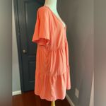 Universal Threads Women's Linen Blend Flutter Short Sleeve Mini Skater Dress Photo 2