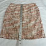 Cynthia Rowley Peach & White Tweed Lined Pencil Career Skirt Photo 3