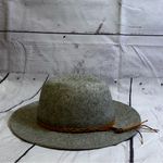 Target Women’s  Wool Felt Fedora Hat Gray with Leather Band & Feather Accent Photo 1