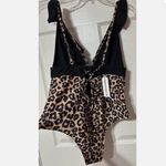 Leopard and Black one piece Photo 3