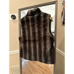 Boutique  Faux Fur‎ Sleeveless Vest Gray Medium Photo 1