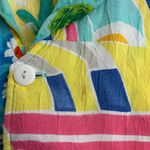 Jams World  Vintage Colorful Floral Abstract Button Front Vest Sz S Photo 3