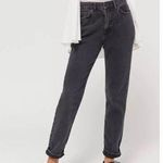 BDG  Urban Outfitters Mom High Rise Relaxed Fit Black Distressed Hem Jeans Sz 28 Photo 0