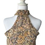 Elegant Floral Halter Neck Blouse small White Photo 3