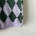 BP . Be Proud Gender Pride Argyle Sweater Shorts XSMALL Diamond Green Purple Photo 8