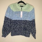 525 America NWT  Blue Green Colorblock Heathered Crewneck Sweater Sz Small Photo 8