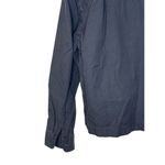 Gap Women's Top 1/4 Front Button Long Sleeve Banded Collar Blouse Blue XL NWT Photo 8