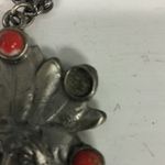 American‎ Indian CHIEF PENDANT with stones and chain Silver Photo 2