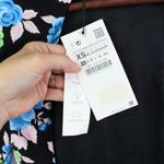 ZARA  Floral‎ Print Open Back Mini Dress Black Size XS Photo 8