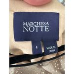 Marchesa Notte Shimmer Tulle Embellished Long Gown Size 4 Black Photo 4