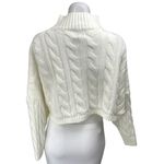 Princess Polly White Cable Knit Long Sleeve Turtleneck Crop Sweater Top Size S/M Photo 1