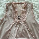 EXPRESS  Women’s Pink Sleeveless Flowy Top Size Small Relaxed Fit Lace Detail Photo 2