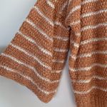 Saltwater Luxe Orange Striped Sweater, Small Photo 1