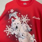 Jerzees Vintage  Jan Griggs Women One Size Pink White Alaska Sleep Shirt Dress Photo 3