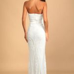 Lulus White Sequin Maxi Dress Photo 1