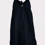 EMERSON FRY Cayman Organic Linen Midi Dress, Black, Small Black Photo 11