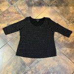 Jessica London  Polka Dot Blouse Quarter Sleeve Boat Neck Size L (18-20) Photo 2