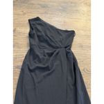 Calvin Klein Women's One Shoulder Gown with Waist Ruch Black Size 6 Cocktail Photo 9