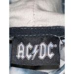 AC/DC  Black White Tie Dye Cropped Hoodie Sweatshirt Graphic Logo Print Size Medi Photo 5
