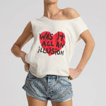 One Teaspoon NWT 25th Anniversary Was It All An Illusion Tee - White Photo 0