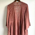 Torrid Womens Jacket Cardigan Blush Pink Crochet Lace Open Front Drape Size 3X Photo 2