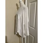 Velvet by Graham Spencer White Linen Boatneck Pullover Top Long Sleeve XL Photo 2