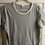 Ella Moss  gray striped tee L Photo 2