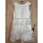 Lulus NWT  Look So Sweet White Embroidered Lace Mini Dress Cocktail Party Size L Photo 2