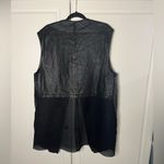Elie Tahari 100% Leather Micro-perforation Mesh motorcycle vest Photo 13