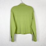 Joie  Medium Jacket Bright Green Snap Closures Collar Stretch Solid Knit‎ 591 Photo 1