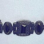 Reversible belt with silver plating one side brown & one side black Photo 10