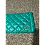 Oliver Thomas Quilted Pouch Teal Dog Print eyeglasses case EUC so cute Green Photo 2
