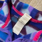 Patagonia Vintage Synchilla Snap T Fleece Pullover Purple Blue Womens Medium Photo 3