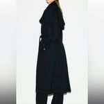 SKIMS  Boyfriend Fleece Oversized Trench Coat Onyx Black Size Small NWT Photo 6