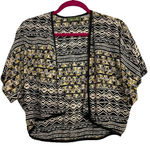 Maude  Black Yellow Silky Shrug Photo 0