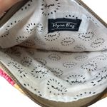 Myra Bag Midsummer Pouch Wristlet Leather Striped Canvas Clutch Brown Bohemian Photo 3