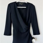 Donna Ricco NWT Vintage Black Faux Wrap Cocktail Party Dress Size 8 Photo 0