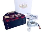 Von Dutch NEW Red & Black Plaid HANDBAG Bowling Bag Crossbody Satchel Purse NWT Photo 2