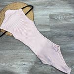 PacSun  LA hearts‎ pink ribbed knit cowl neck sleeveless bodysuit Photo 3