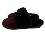 Gianni Bini Faux Fur Size US 9 slippers house shoes fuzzy plaid buffalo plaid Photo 3