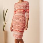 J. McLaughlin  Sophia Pool Party Geo Printed Bodycon Dress in Red Taupe Photo 8