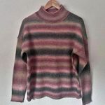 Evereve  | Ombré Stripe Turtleneck Mock Neck Sweater Pink Gray Multi | Medium Photo 0