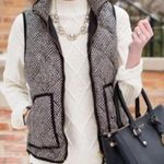 J.Crew  Tan & Black Excursion Herringbone Quilted Full Zip Vest XXS Photo 0