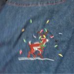 Vintage Original Ty Wear Button Down Denim Maxi Holiday Reindeer Dress Size 10 Photo 7