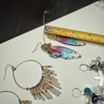 Dangle Drop Pierced Earrings Lot Of 4 Variety Mostly Bead / Beaded Photo 3