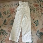 Lulus LULU’S Sophisticated Angel White Strapless Vest Jumpsuit Photo 1